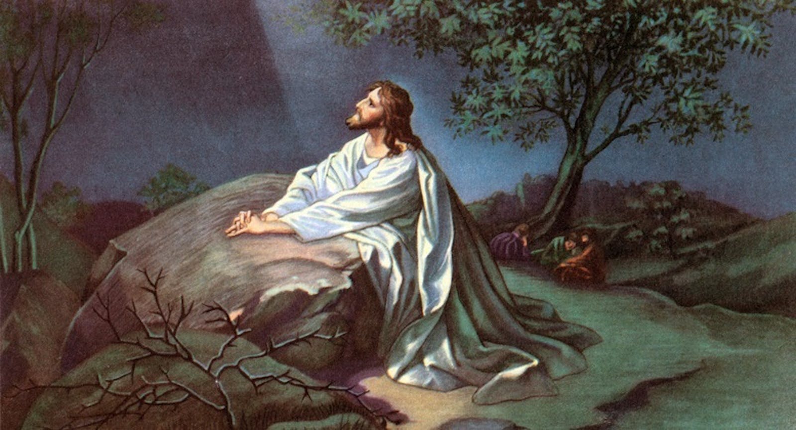 免费圣经图片 :: 耶稣在客西马尼园祷告